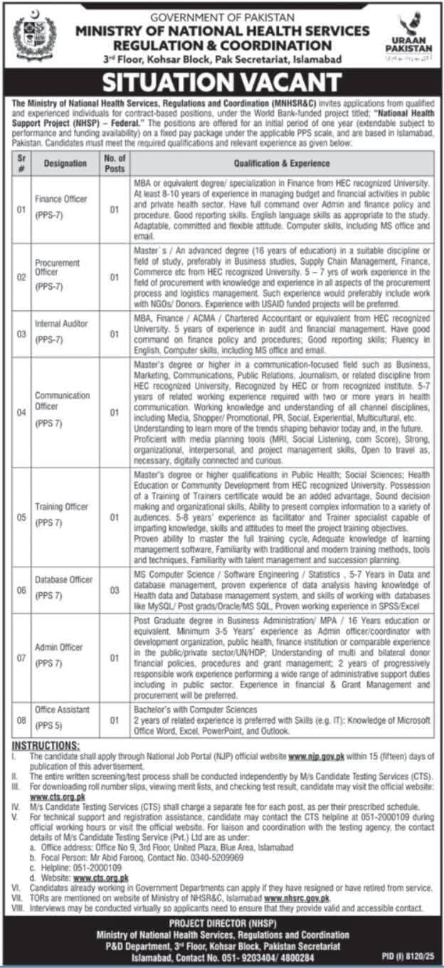 latest national health services jobs,latest ministry of national health services jobs 2026,latest njp.gov.pk jobs 2026,latest national health support project jobs 2026,latest mnhsrc jobs 2026,latest punjab government jobs 2026 advertisement,