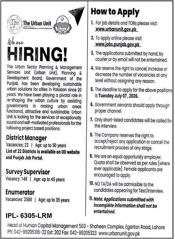 latest urban unit jobs,latest urban unit jobs advertisement 2026,apply urban unit jobs 2026,latest the urban unit jobs 2026 advertisement,latest urban.gov.pk jobs 2026