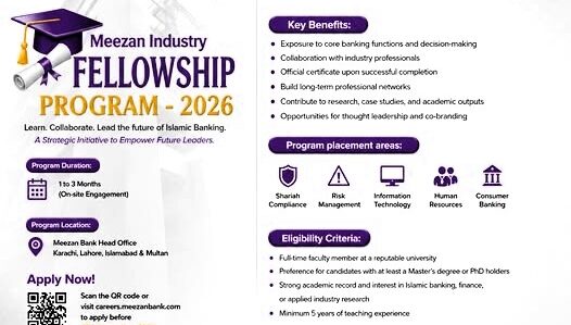 Apply Meezan Industry Fellowship Program 2026 Latest Meezan Bank Careers