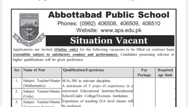 latest abbottabad public school jobs,latest abbottabad public school jobs advertisement 2026,latest public school abbottabad jobs 2026,apply abbottabad public school jobs 2026,latest aps.edu.pk jobs,latest public school kpk jobs 2026,