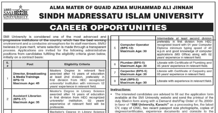 latest sindh madressatul islam university jobs,latest sindh madressatul university jobs 2026 advertisement,latest sindh madressatul islam karachi jobs 2026,latest sindh medressatul islam university careers jobs 2026,sindh madressatul university jobs 2026,