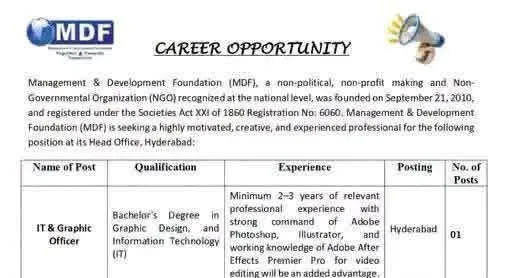 Latest Management and Development Foundation Jobs 2026 Apply MDF NGOs Sindh Latest Management and Development Foundation Jobs 2026 Apply MDF NGOs Sindh