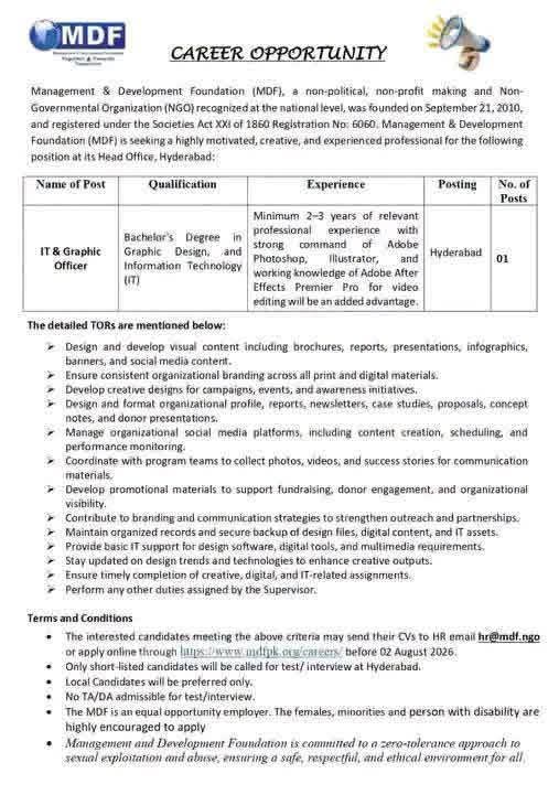 latest management and development foundation jobs,latest mdf jobs 2026,management and development foundation jobs 2026,latest mdf jobs advertisement 2026,apply it jobs in mdf,latest ngo jobs 2026,