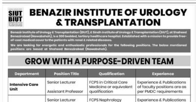 latest biut jobs,latest biut jobs 2026,latest benazir institute of urology and transplantation jobs 2026,apply biut jobs 2026,latest biut jobs advertisement 2026,latest siut jobs 2026,