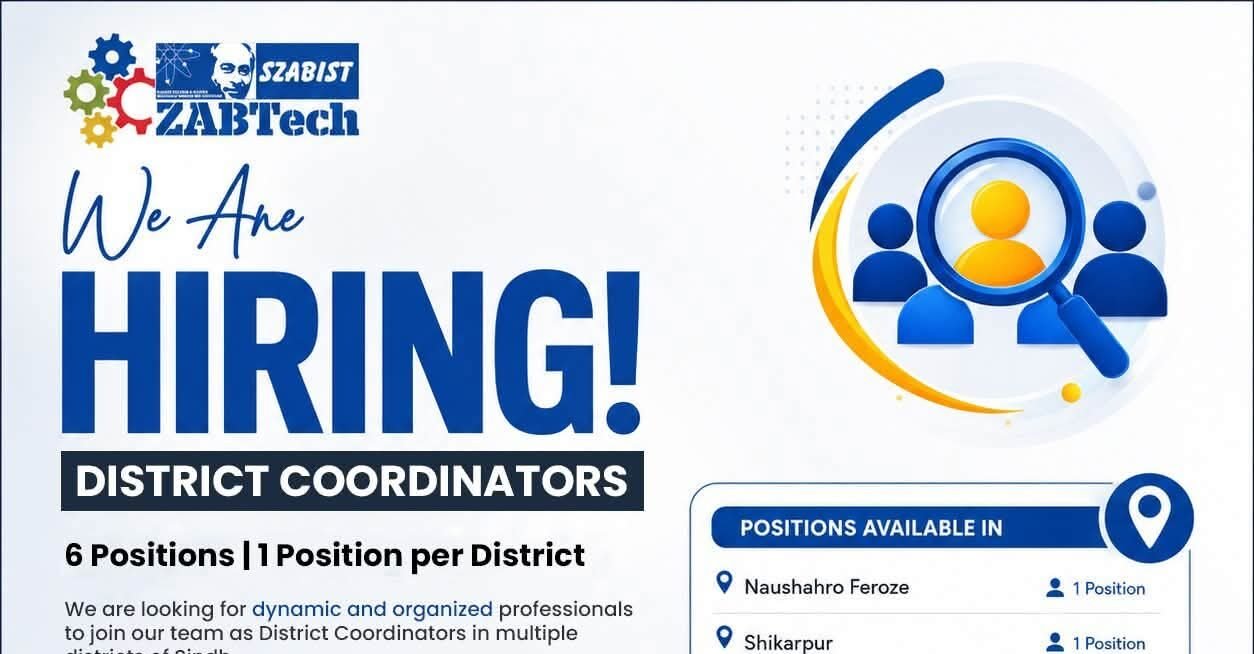 Latest ZABTech Jobs 2026 – SZABIST ZABTech Jobs in Pakistan Latest ZABTech Jobs 2026 – SZABIST ZABTech Jobs in Pakistan
